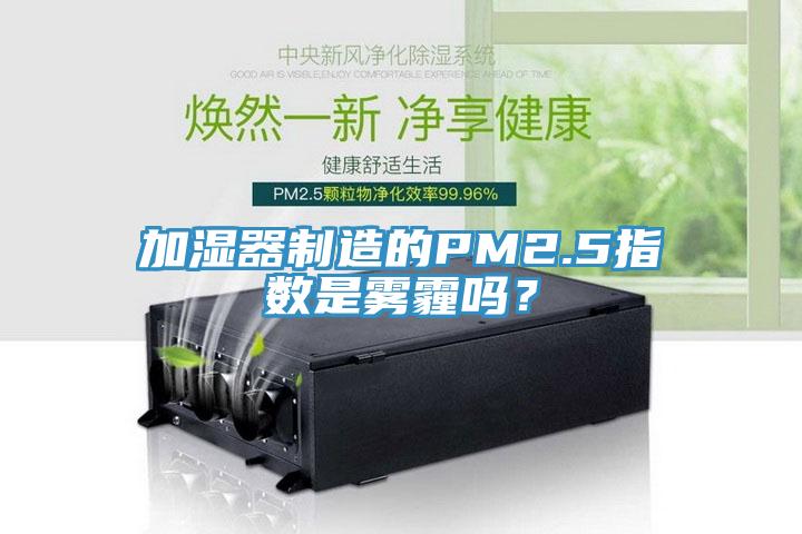 加濕器制造的PM2.5指數(shù)是霧霾嗎？